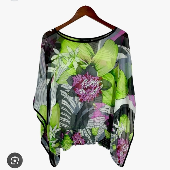 Silk print top - Picture 1 of 6